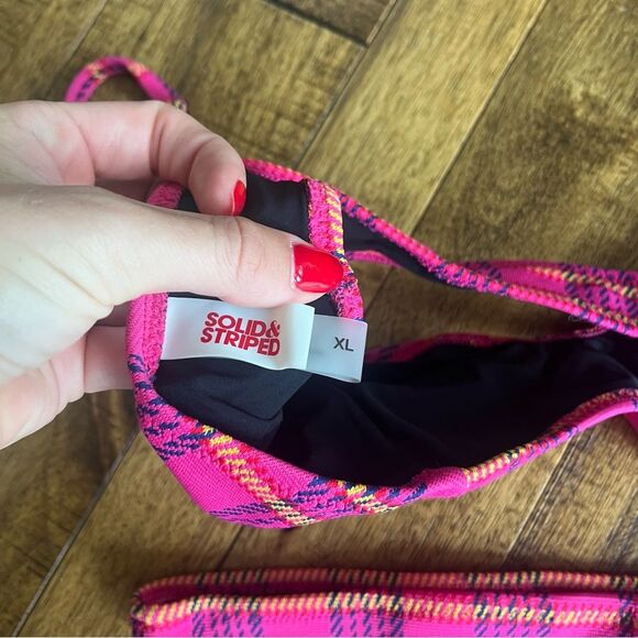 Solid & Striped Plaid Bikini In Pink Madras - Picture 10 of 10
